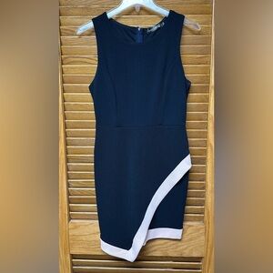 Crystal Doll Navy Dress with light pink design